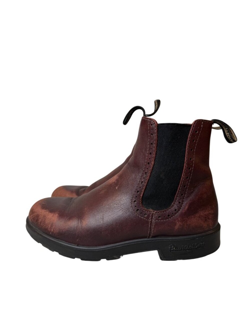 Blundstone Burgundy Leather Chelsea Boots Womens Size 5 Slip On Ankle Boots